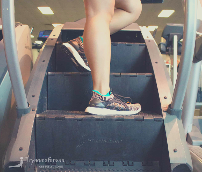 girl on a stairmaster