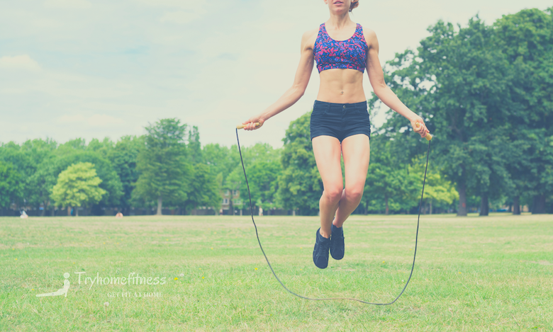 Best skipping rope girl in the park