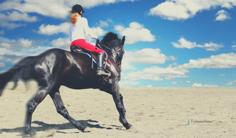 Woman on horseback