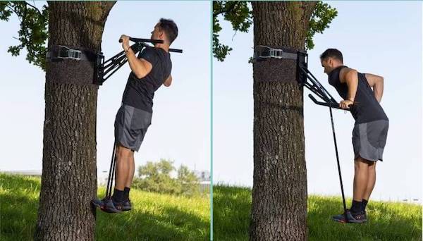 Pull-up & dip workout outdoors